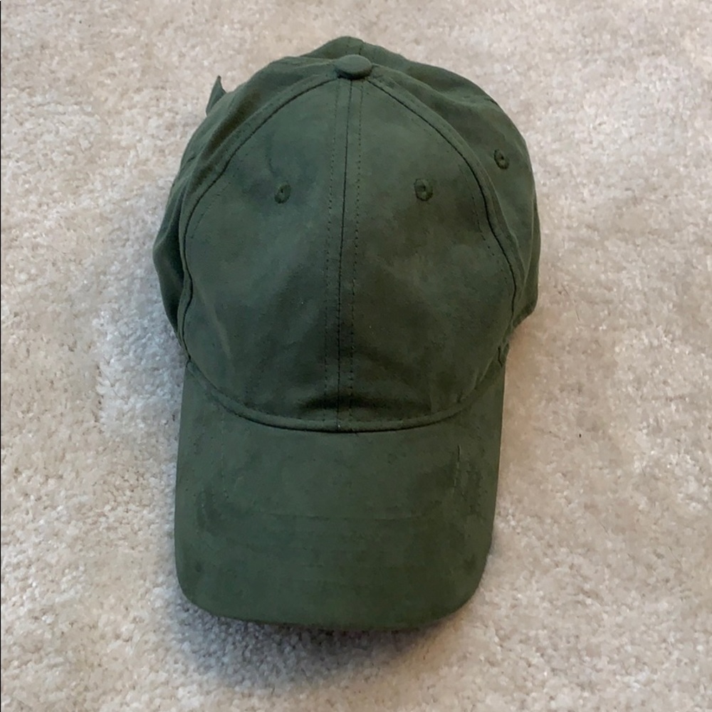 Olive green baseball hat